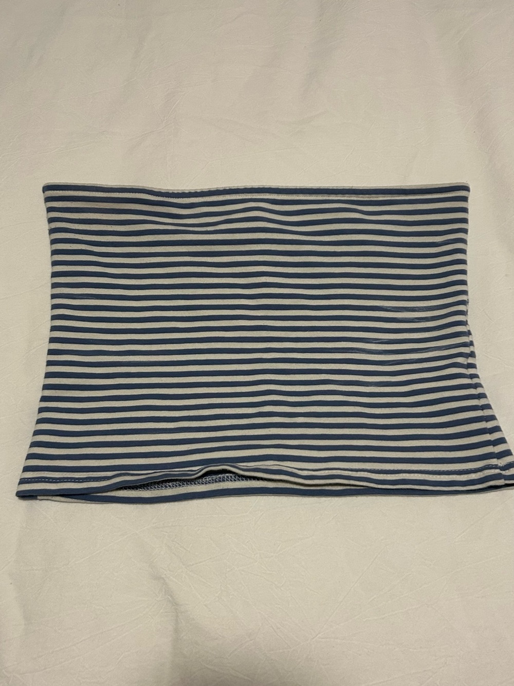 Edikted Blue and White Striped Tube Crop Top